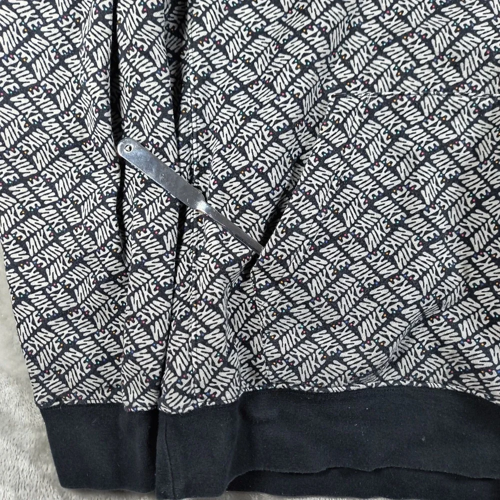 Nike Hoodie Mens Medium Essentials Allover‎ Print Pullover NSW DM6911 010